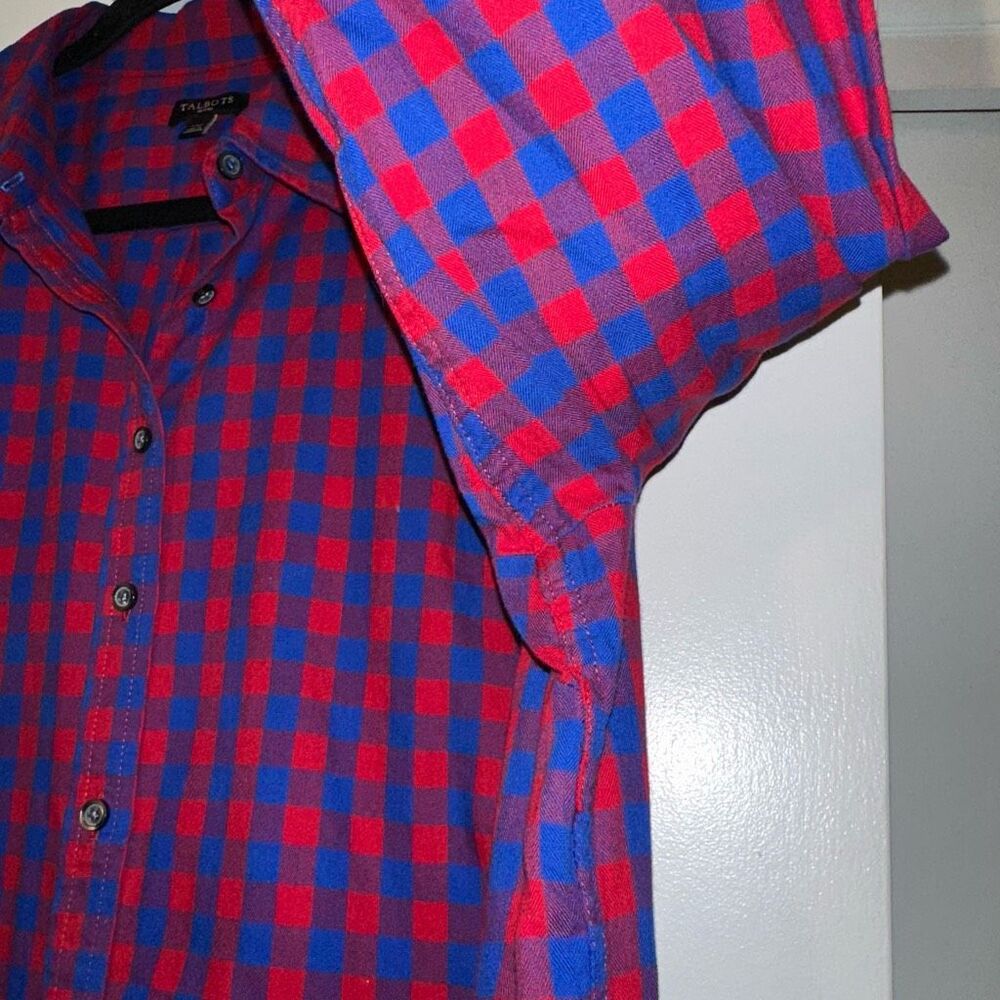 Talbots Petites Xlp Collared Button Down Ls Women… - image 4